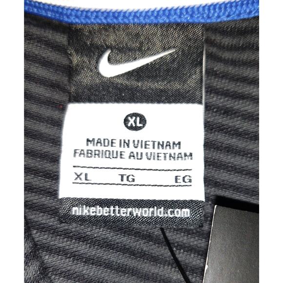 NIKE Team USA Polo Women's XL Collared Black Gray Striped Short Sleeve Buttons - Picture 6 of 16